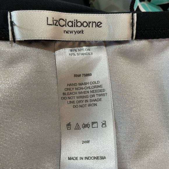 Liz Claiborne Women’s Plus Size 24W One Piece Swim-dress Swimsuit Swimwear - Picture 8 of 12